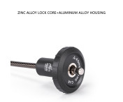 KONG Cykelnyckel låsning zinklegering lås Kabel för cykel skoter etc