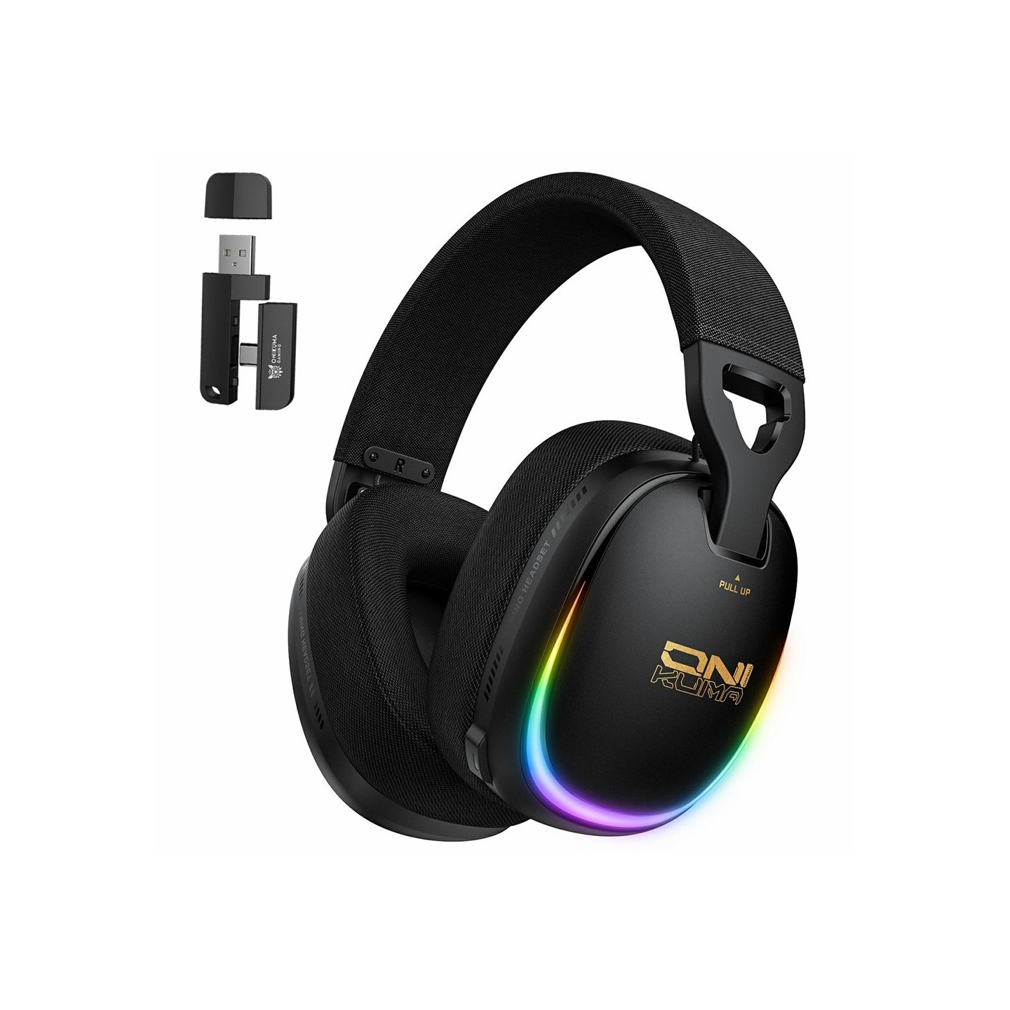 ONIKUMA GT805 Gaming Headset 4 Modes Wireless/Wired Over-Ear RGB - Black