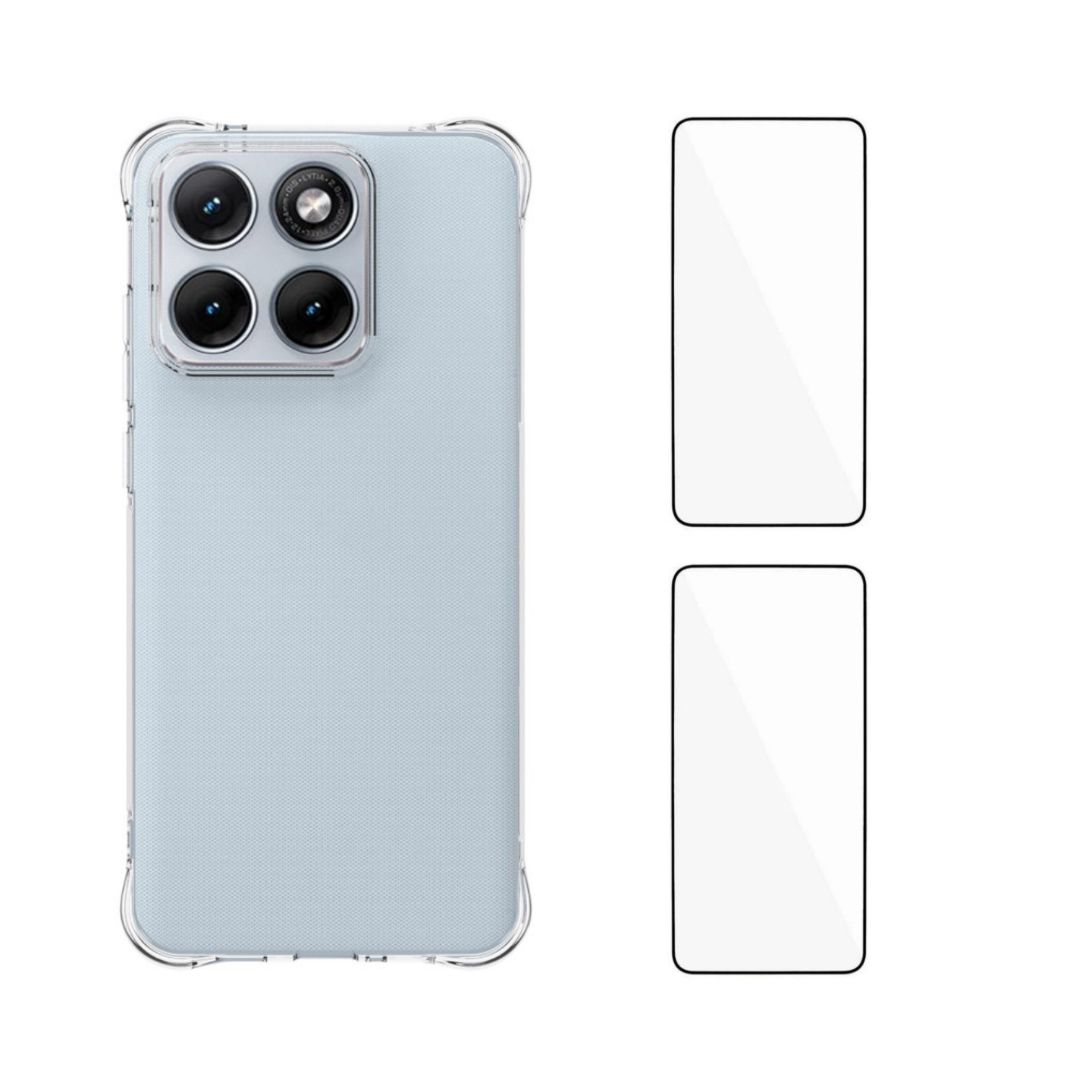 WANLONFENG Til Motorola Edge 70 Fusion+ 5G / Edge 70 Fusion 5G Cover + 2x Hærdet Glas Skærmbeskyttelse
