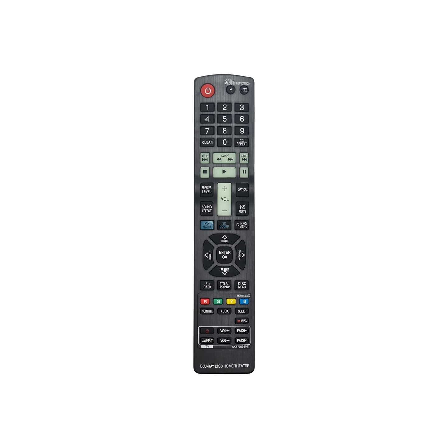 Kaukosäätimen vaihto AKB73635401:lle LG Blu-ray DVD -soittimelle