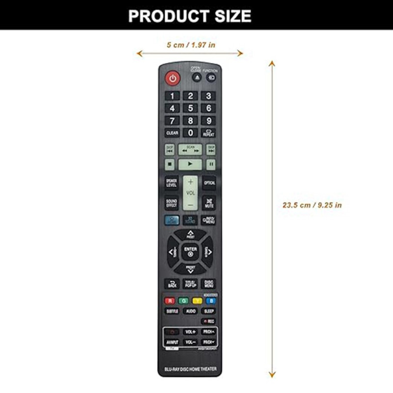 Udskiftning af fjernbetjening til AKB73635401 til LG Blu-ray DVD-afspiller