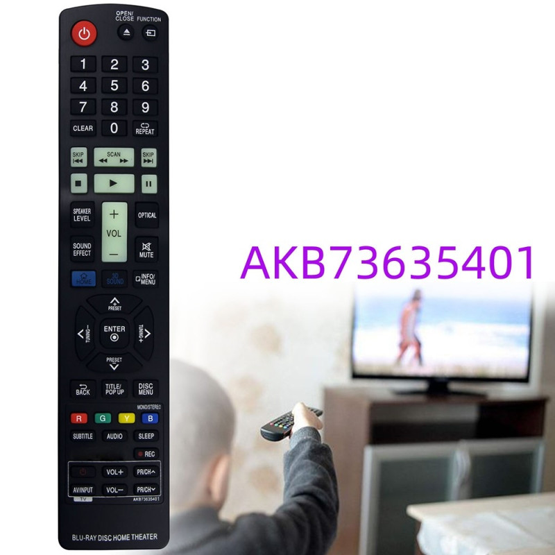 Udskiftning af fjernbetjening til AKB73635401 til LG Blu-ray DVD-afspiller