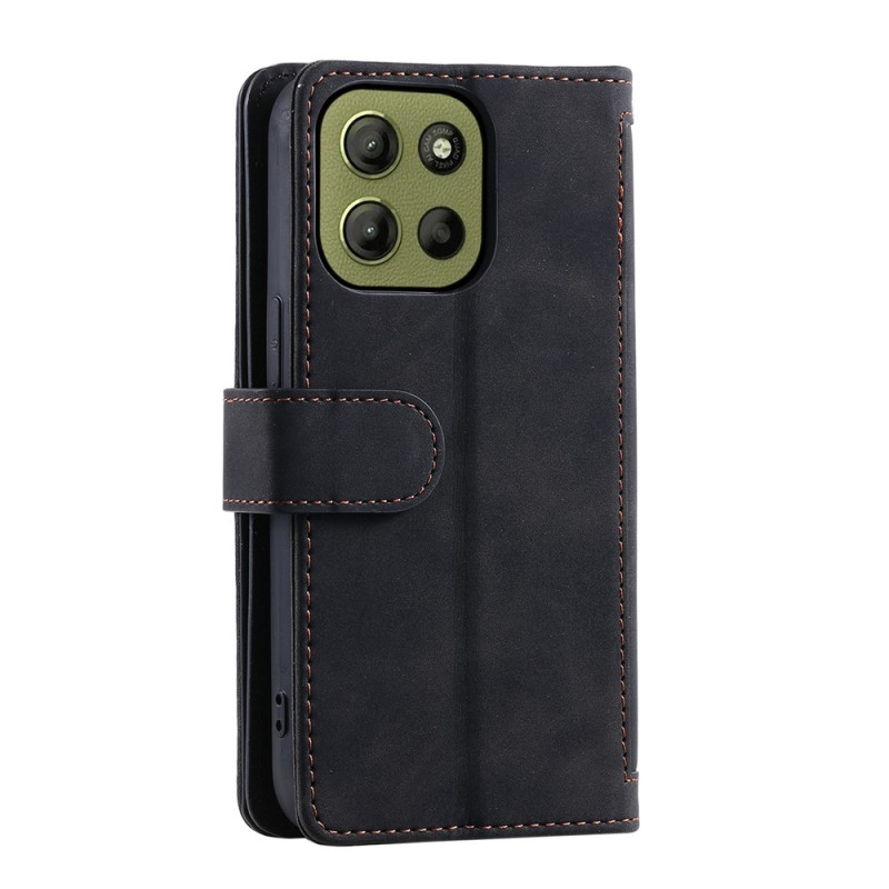 Motorola Moto G17 Power 4G / G17 4G / G15 Power 4G / G15 4G Lompakkokotelo Vetoketju 9 Korttipaikkaa Teline - Musta