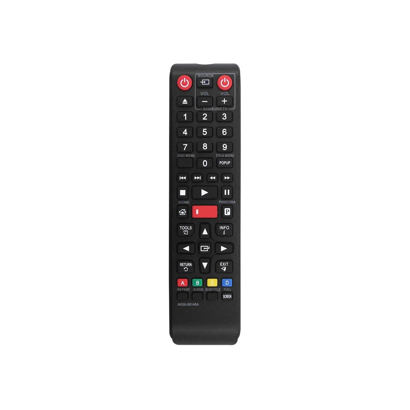 Udskiftning af fjernbetjening til AK59-00146A til Samsung Blu-ray DVD-afspiller