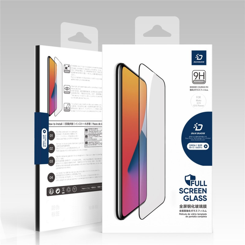 DUX DUCIS Herdet Glass Skjermbeskytter Full Cover til Motorola Moto G17 Power 4G / G17 4G / G15 4G / G15 Power 4G