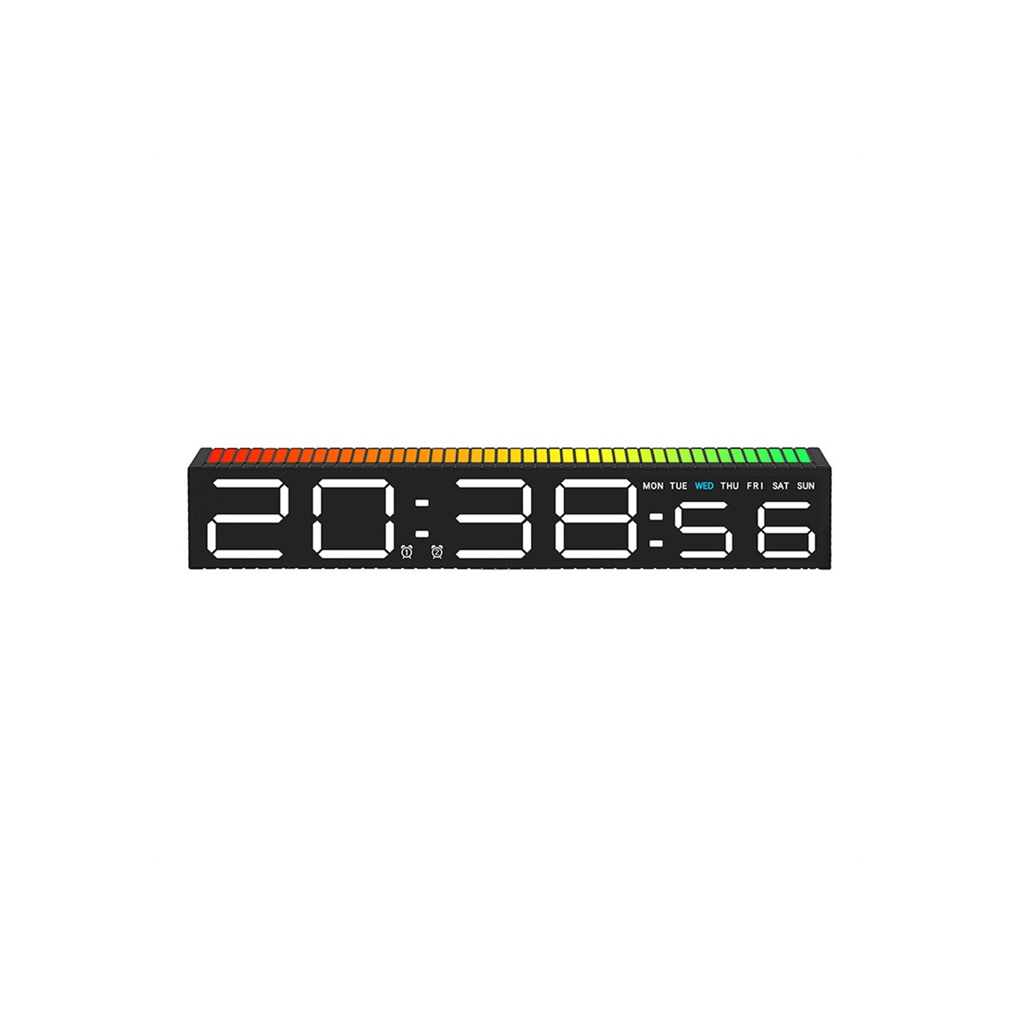 12/24 timer LED digital klokke lydopptak RGB elektronisk klokke nattbordsklokke