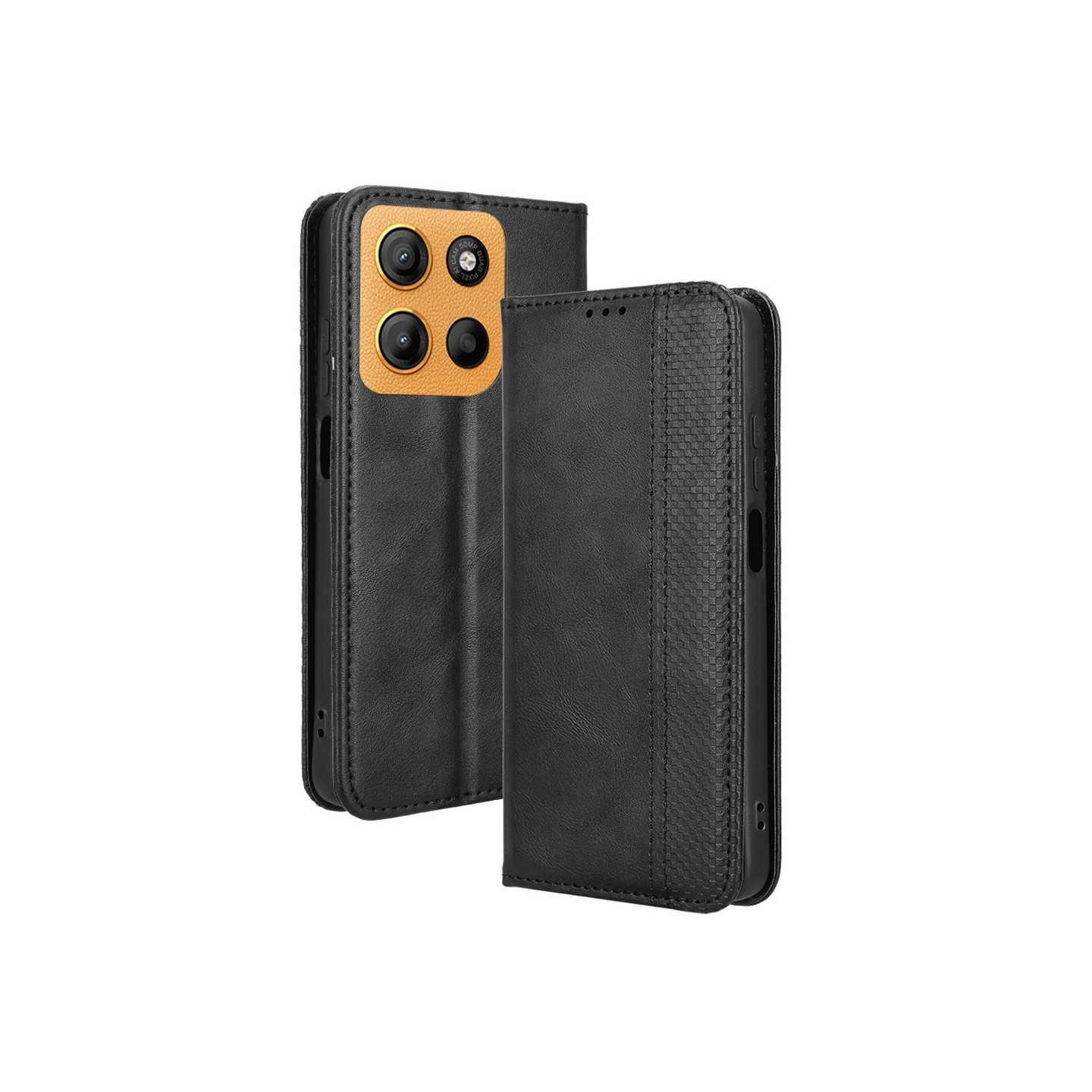 For Motorola Moto G17 Power 4G / G17 4G / G15 4G / G15 Power 4G Wallet Case Stand Retro Texture Phone Cover