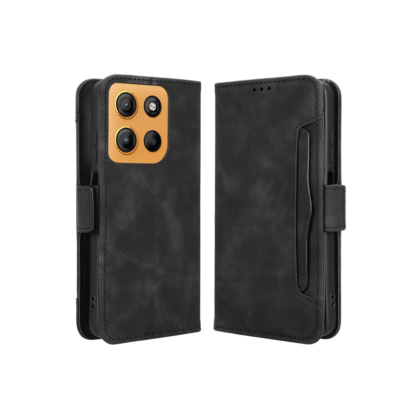 Motorola Moto G17 Power 4G / G17 4G / G15 4G / G15 Power 4G Lompakkokotelo irrotettavalla korttipidikkeellä ja useilla korttipai
