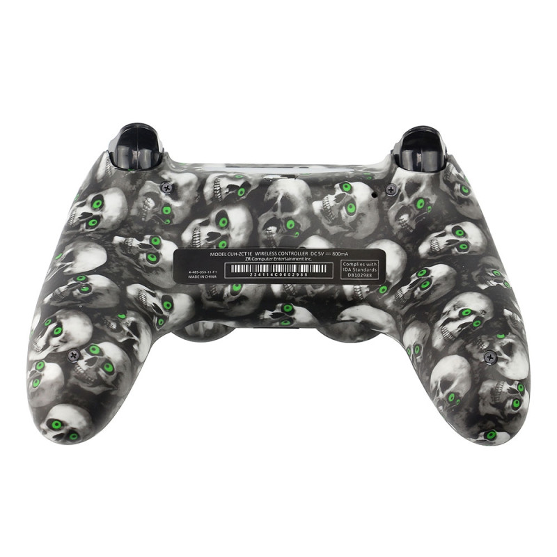 Trådløs spillkontroller for Sony PS4 Bluetooth-gamepad med vibrasjon - Skull Print