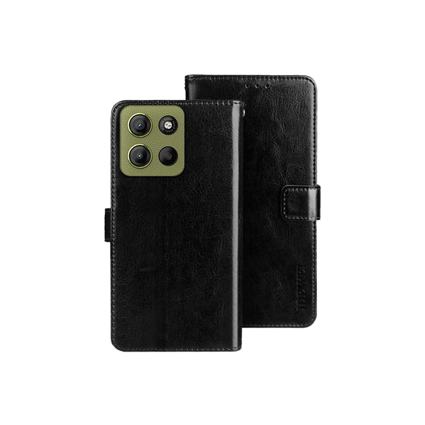 Till Motorola Moto G17 Power 4G / G17 4G / G15 4G / G15 Power 4G IDEWEI Plånboksfodral med stativ Crazy Horse-textur