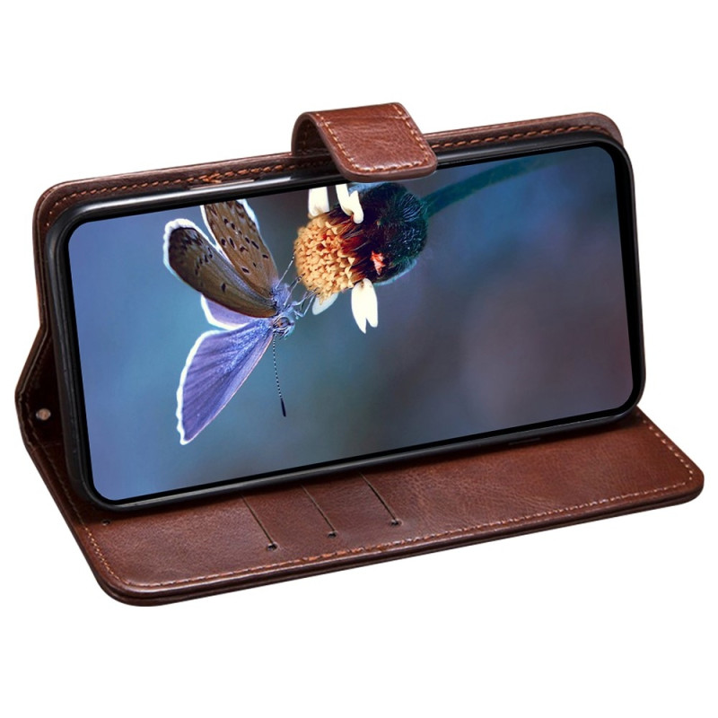 Motorola Moto G17 Power 4G / G17 4G / G15 4G / G15 Power 4G IDEWEI Lompakkokotelo jalustalla Crazy Horse -tekstuurilla