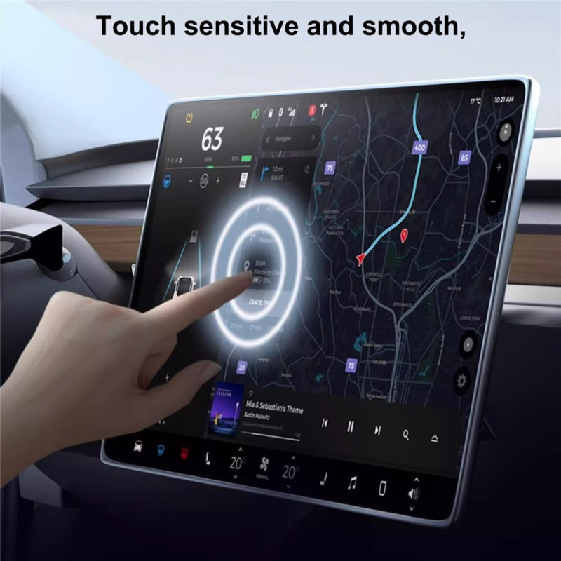 Tempered Glass Screen Protector for Tesla Model Y 2025 / Model 3 2023-2025 Center Console