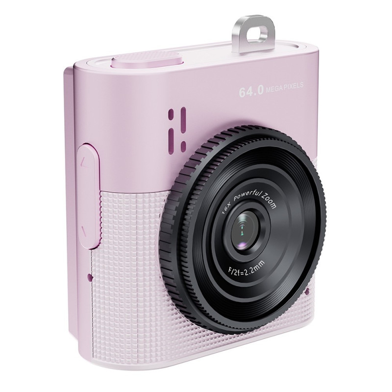 Camera Digital Camera 64MP 16x Digital Zoom 1.4" IPS Screen Photo Video - Pink