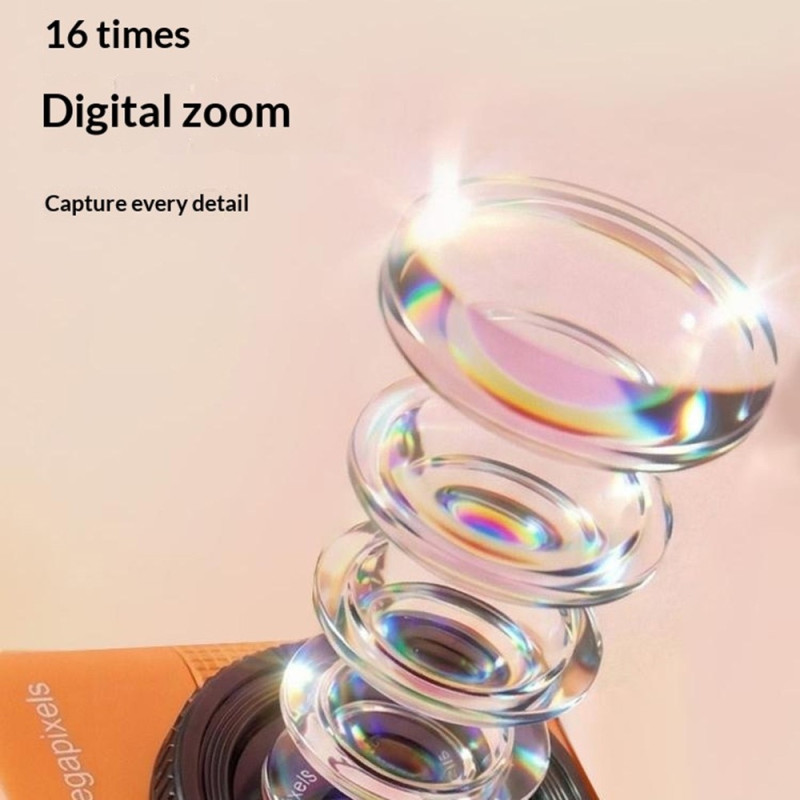 Kamera Digitalkamera 64MP 16x digital zoom 1,4" IPS-skjerm Foto Video - Rosa