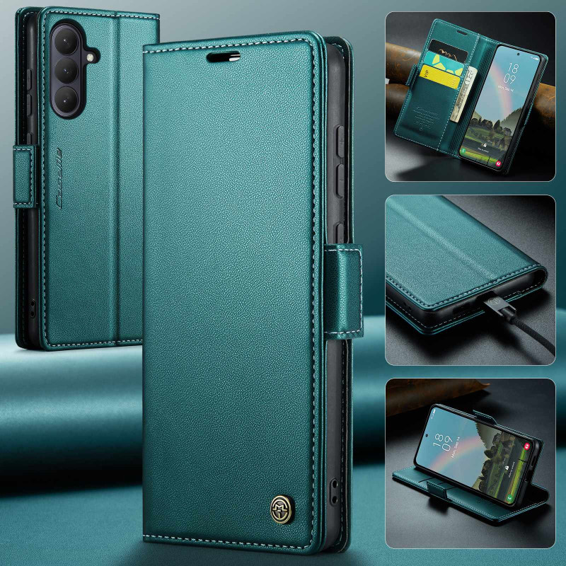 Til Samsung Galaxy A37 5G CASEME lommebokdeksel med stativ og litchi-tekstur