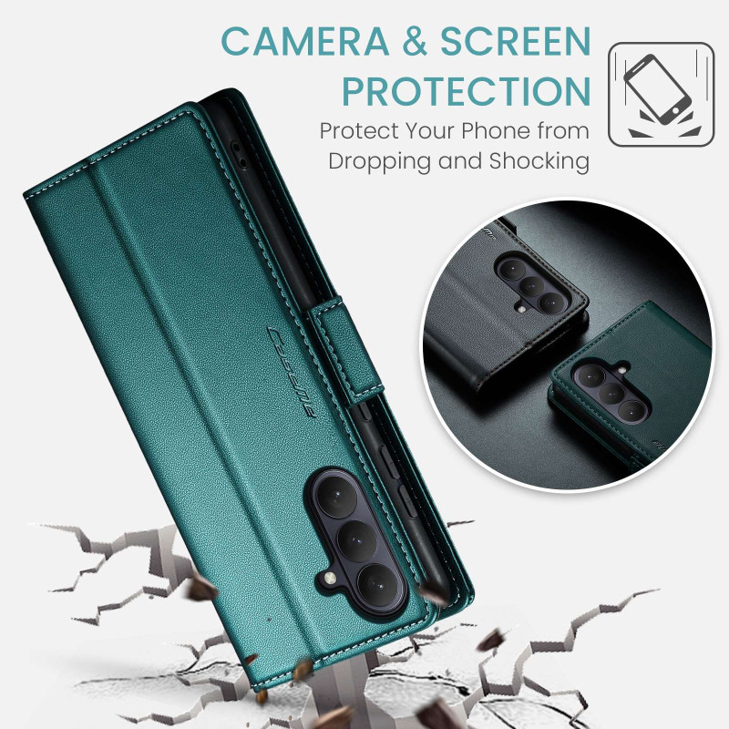 Til Samsung Galaxy A37 5G CASEME lommebokdeksel med stativ og litchi-tekstur