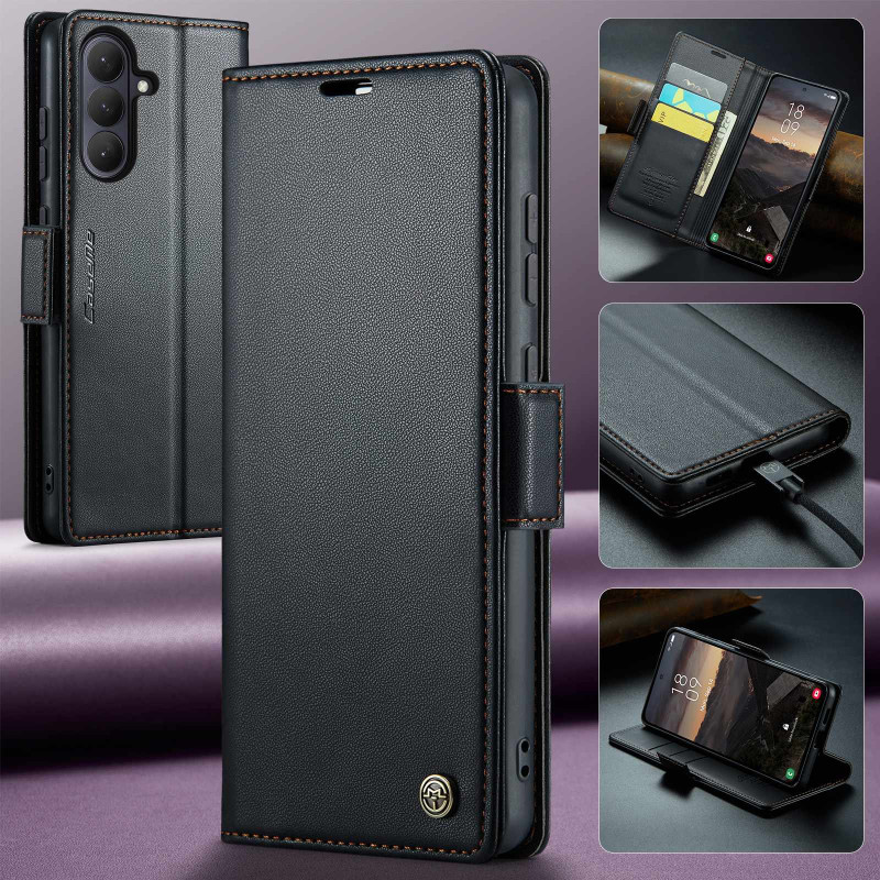Til Samsung Galaxy A37 5G CASEME lommebokdeksel med stativ og litchi-tekstur
