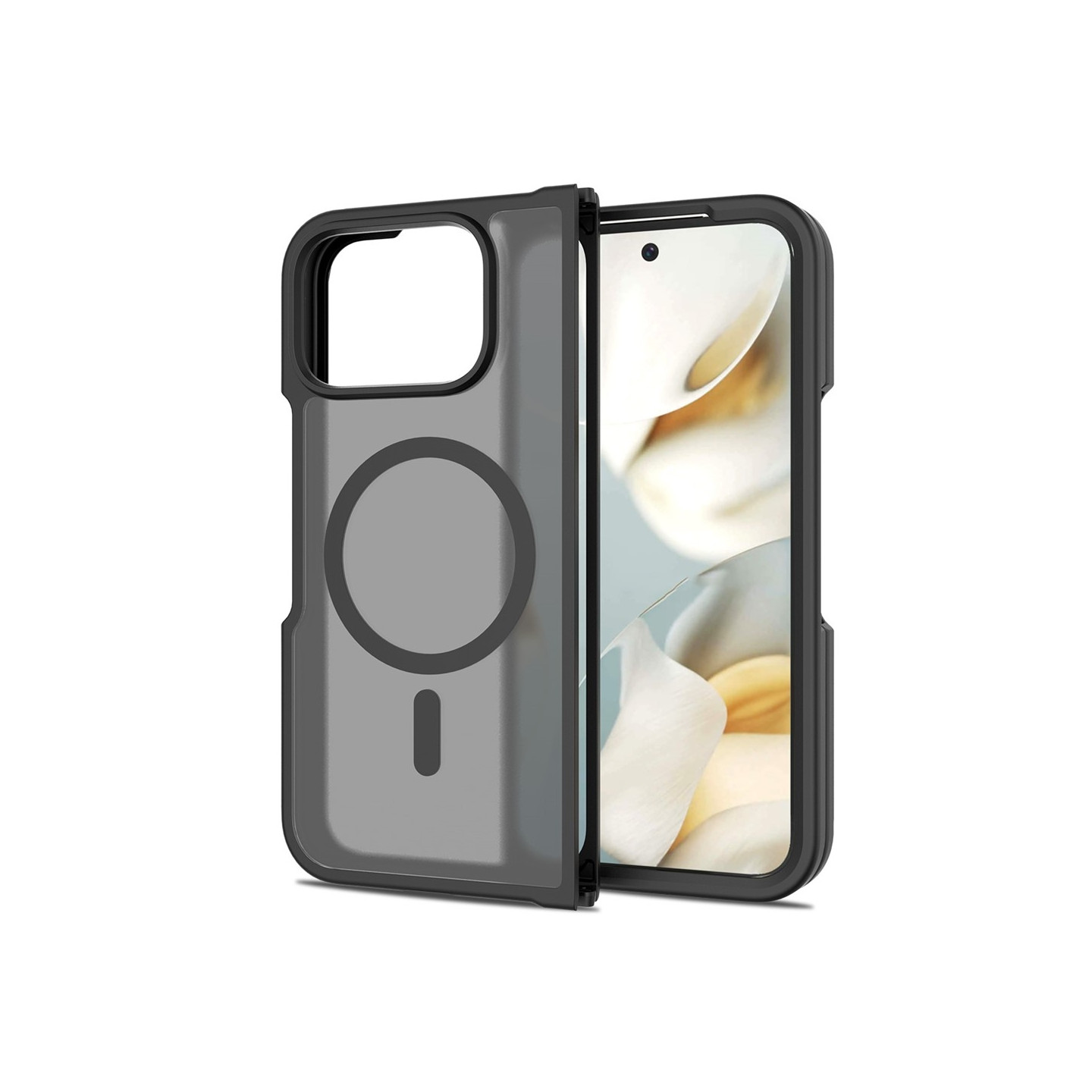 Til Google Pixel 10 Pro Fold Magnetisk Etui TPU Ramme Akryl Telefon Beskyttelsesetui