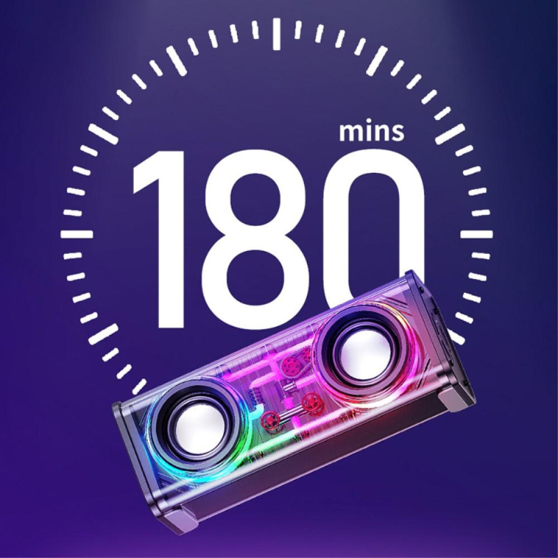 Bluetooth Dual Horn Højttaler RGB Lys Subwoofer Musikafspiller