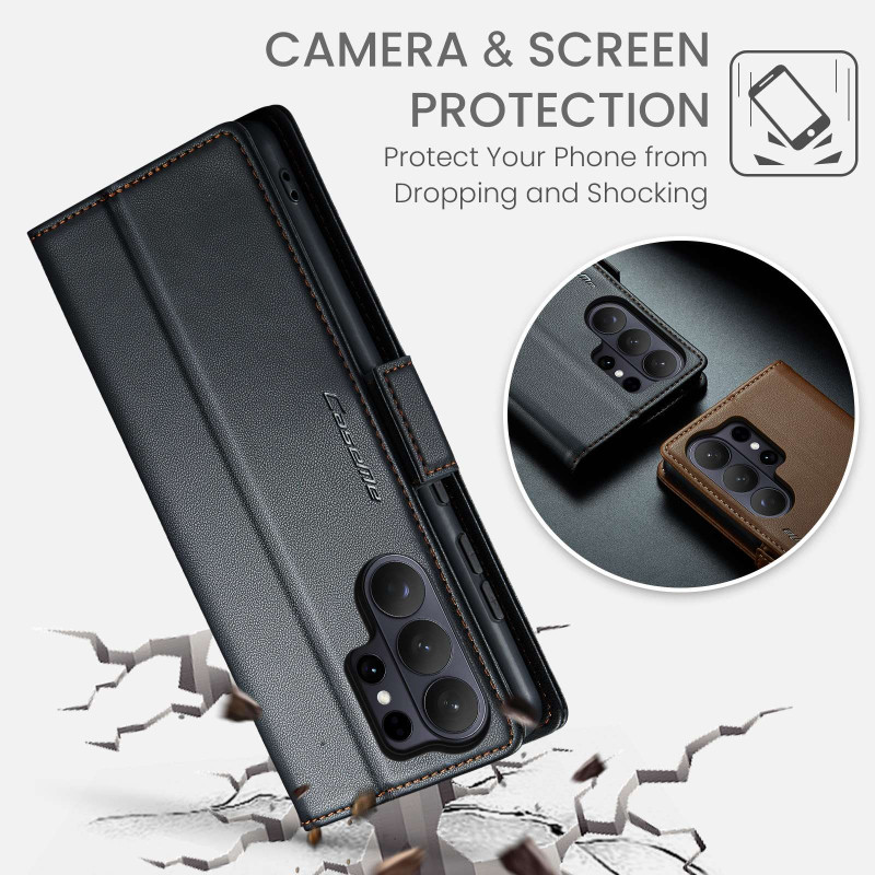 CASEME Retro Pung Taske til Samsung Galaxy S26 Ultra - Sort