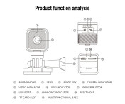 1080P HD Vattentät Utomhussport Cykelkamera WiFi Video Recorder Kamera