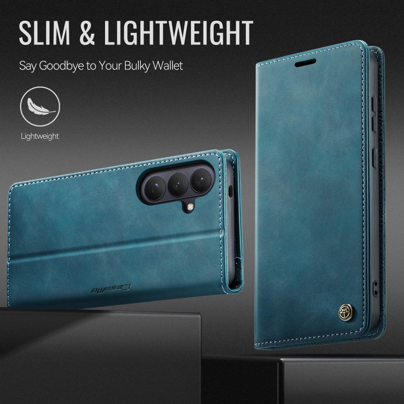 For Samsung Galaxy S26 CASEME Wallet Stand Calf Texture Phone Cover - Green