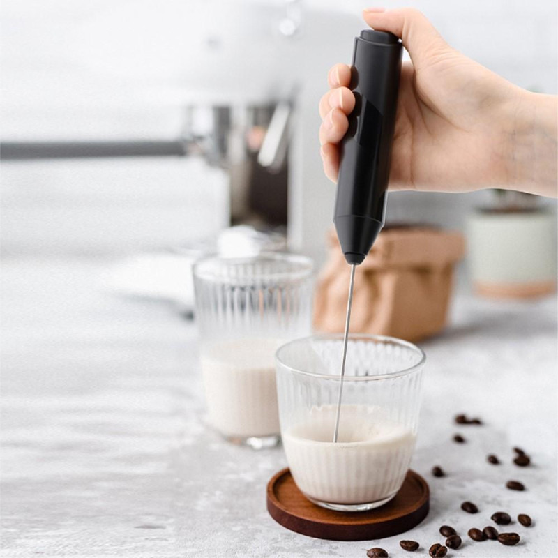 Milk Frother Handheld Foam Maker Stainless Steel Electric Mixer Household Egg Beater Tool