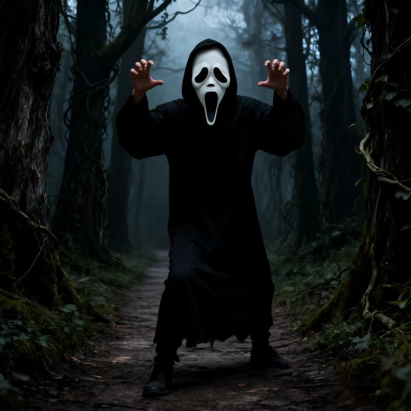 Exclusive GhostFace Scream Mask Masquerade Masquerade mask in soft material including knife