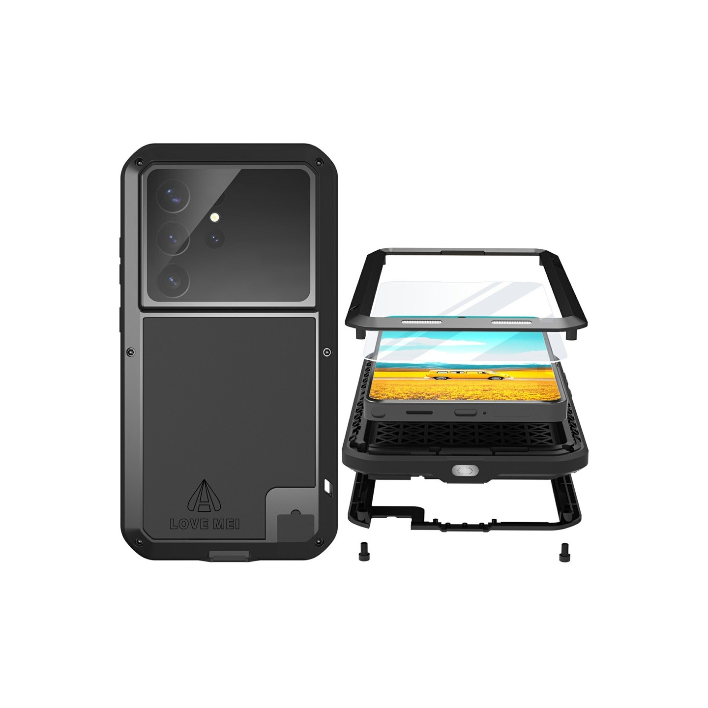 Samsung Galaxy S26 Ultra Love Mei -kotelo, panssarisuojakuori + karkaistu lasi