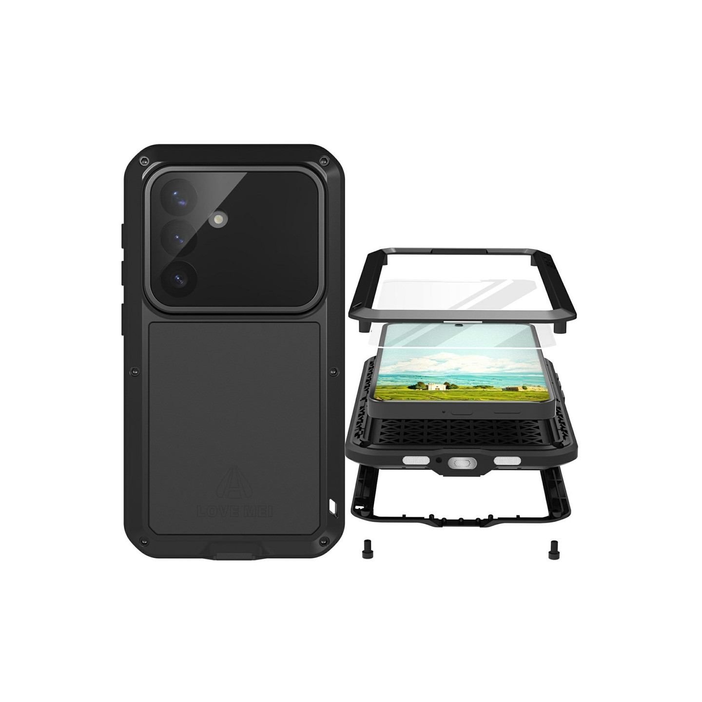 Samsung Galaxy S26 Love Mei Etui Panserbeskyttelsescover + Hærdet Glas
