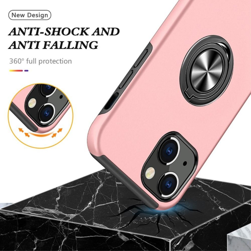 iPhone 14 Finger Ring Kickstand Hybrid Case - Pink