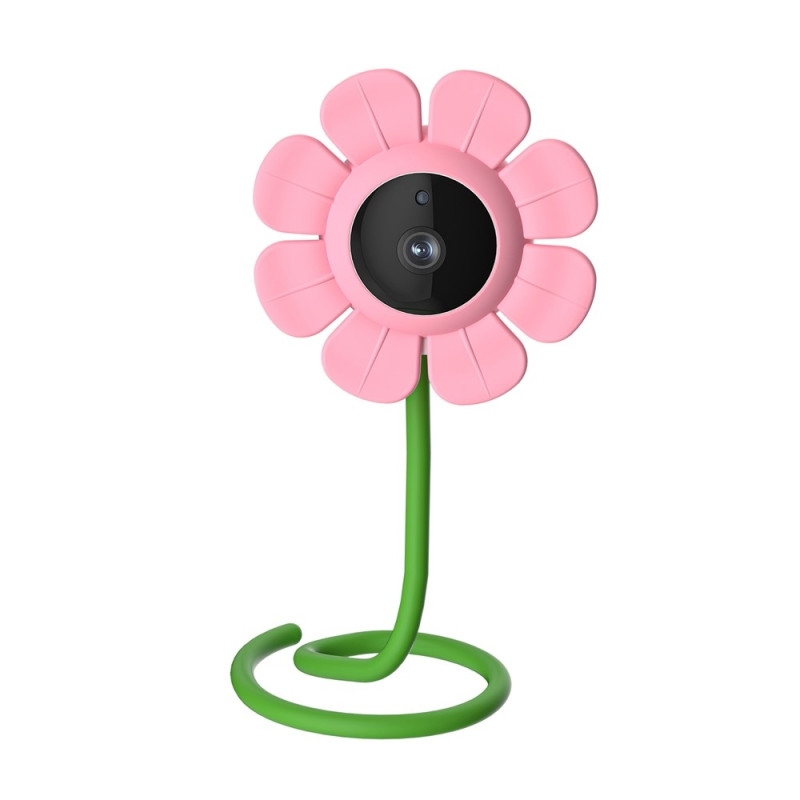HD WiFi Babymonitor Fjernkontroll 107° Visning 2-veis Lyd Nattsyn Babykamera - Rosa