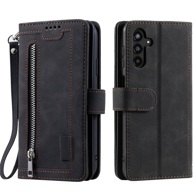 For Samsung Galaxy A37 5G Case with Card Slots and Zipper Wallet