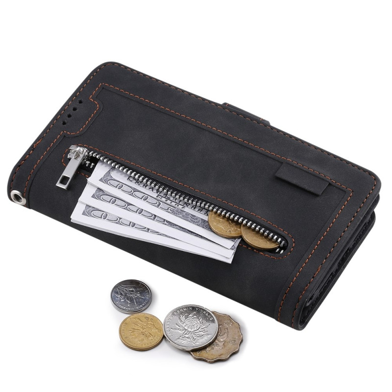 For Samsung Galaxy A37 5G Case with Card Slots and Zipper Wallet