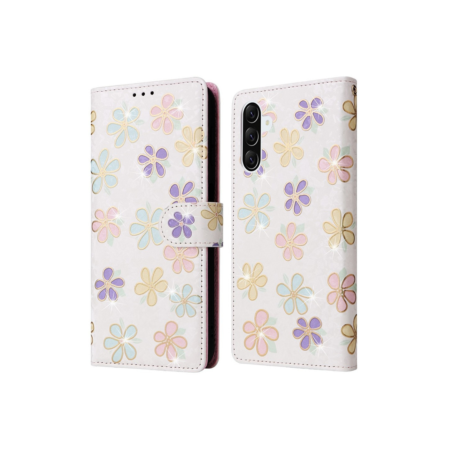 Til Samsung Galaxy A37 5G blomsterdeksel
