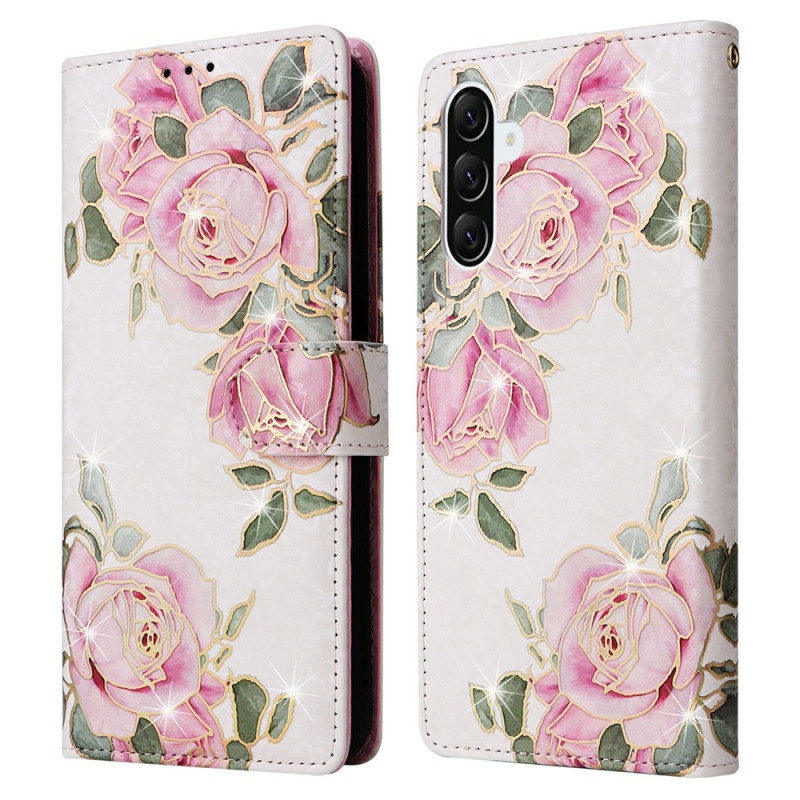 Til Samsung Galaxy A37 5G blomstercover