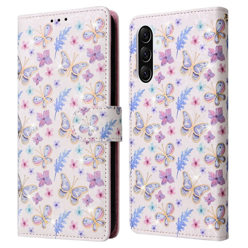 Til Samsung Galaxy A37 5G blomsterdeksel