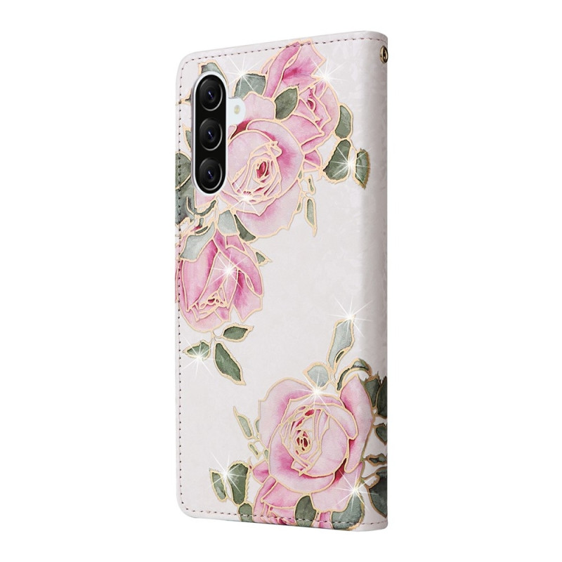 Til Samsung Galaxy A37 5G blomstercover
