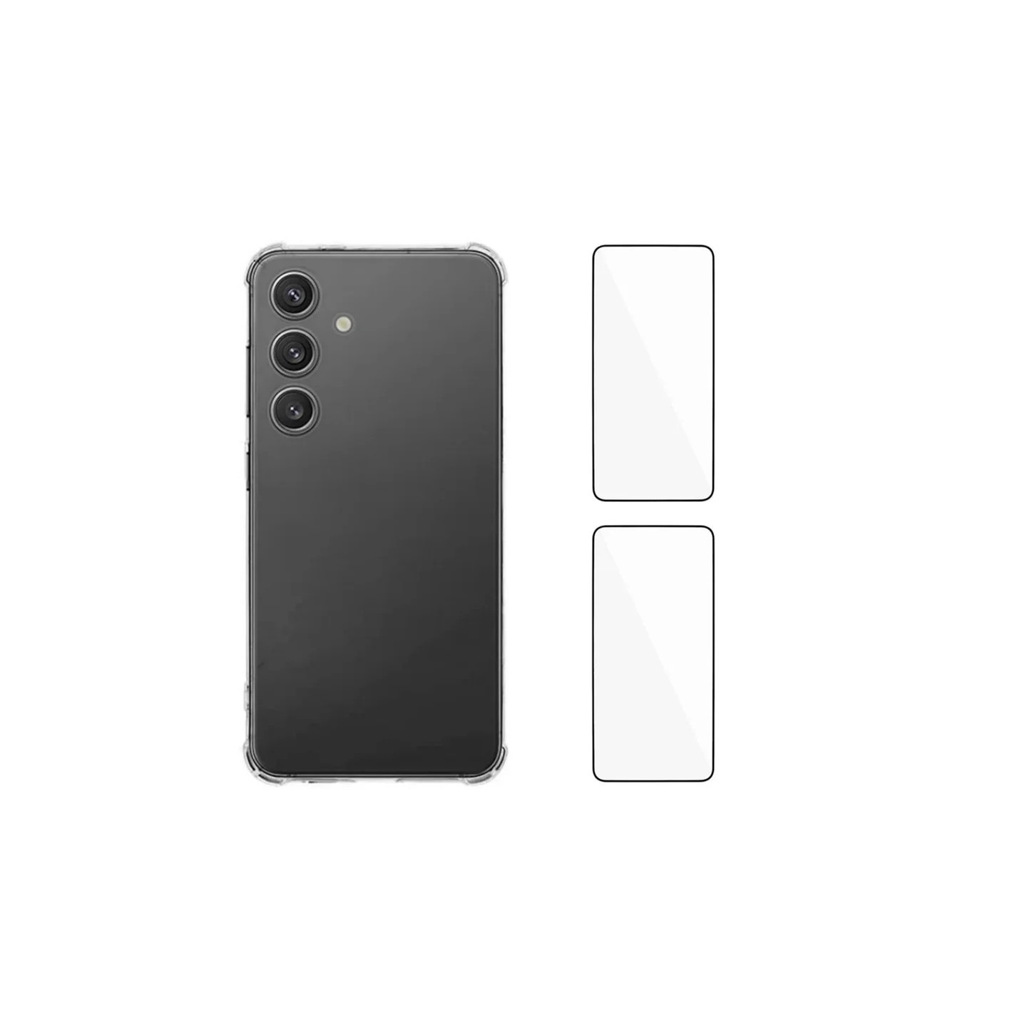 For Samsung Galaxy A37 5G WANLONFENG Phone Case with Tempered Glass Film