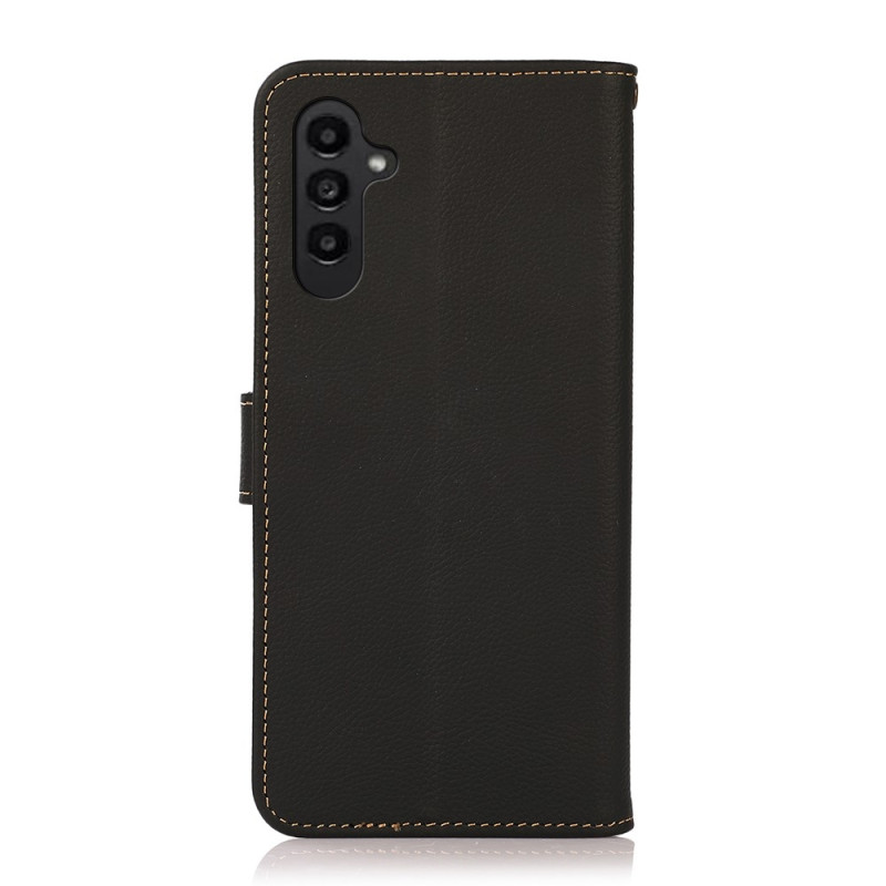 For Samsung Galaxy A37 5G KHAZNEH Genuine Cow Leather Phone Case
