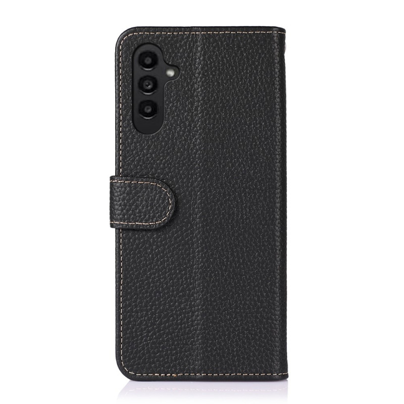 For Samsung Galaxy A37 5G KHAZNEH Genuine Cow Leather Phone Case