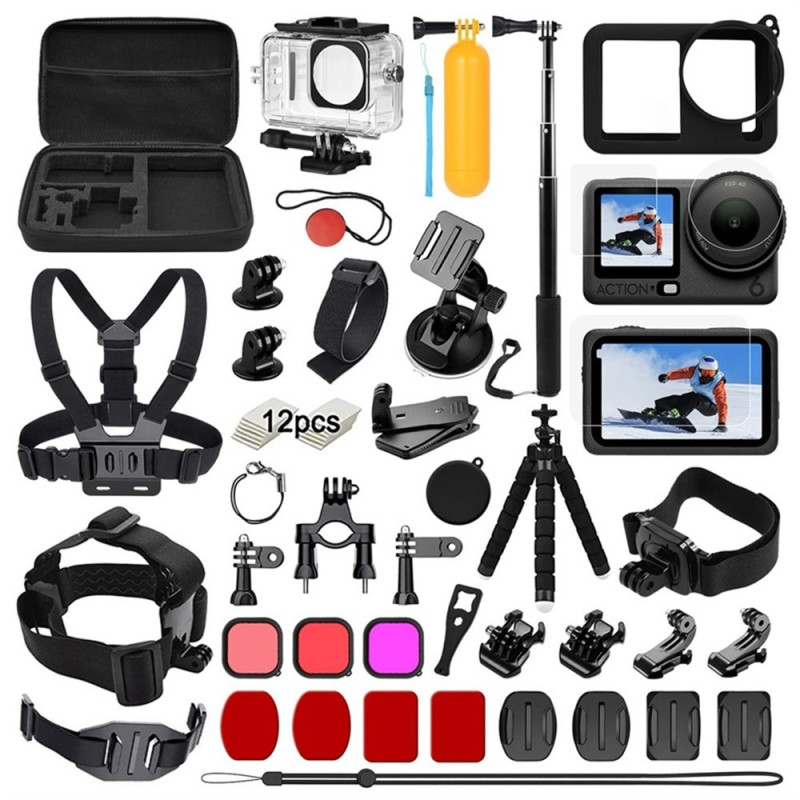 54-i-1-tilbehør til DJI Osmo Action 6 actionkamera – masse bra