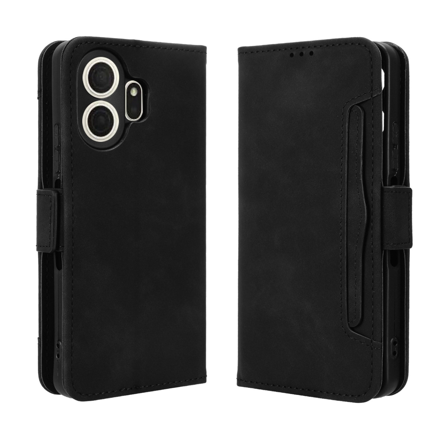 For TCL NxtPaper 70 Pro 5G Wallet Case with Card Holder and Stand Black