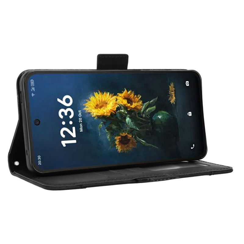 Til TCL NxtPaper 70 Pro 5G Pung Cover med Kortholder og Stander Sort