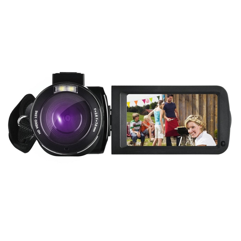Videokamera Actionkamera 8K Digital 96MP WiFi 3.0" IPS Touchskærm 18X Zoom Foto
