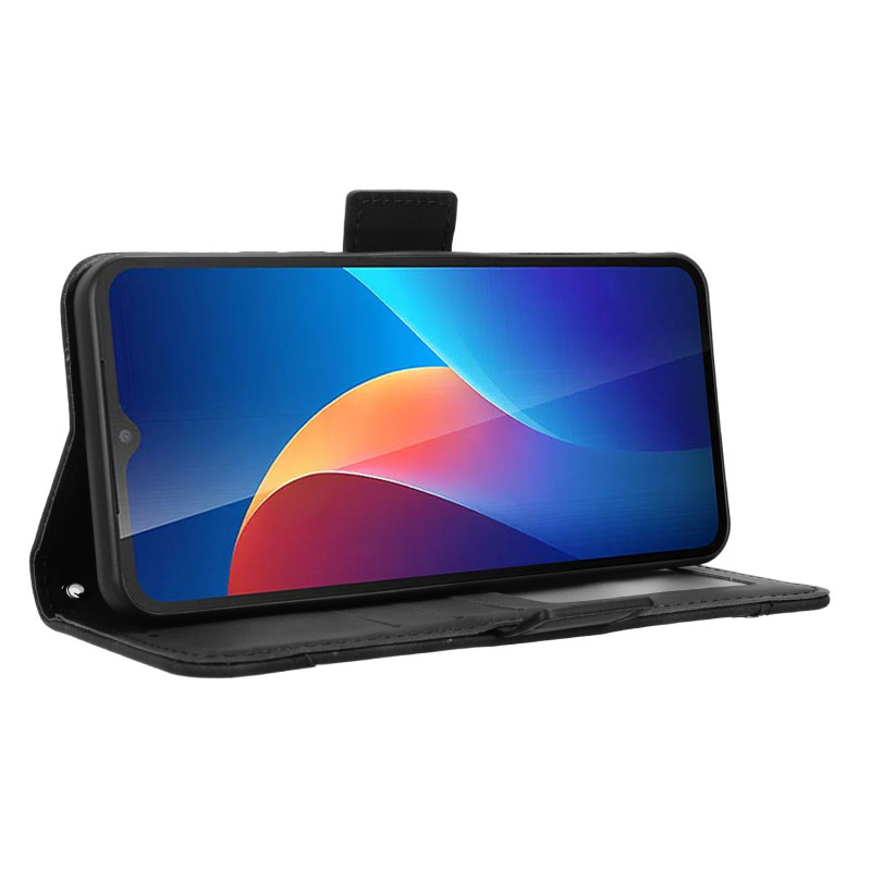 For TCL K70 SE 4G Wallet Case with Card Holder and Stand Black