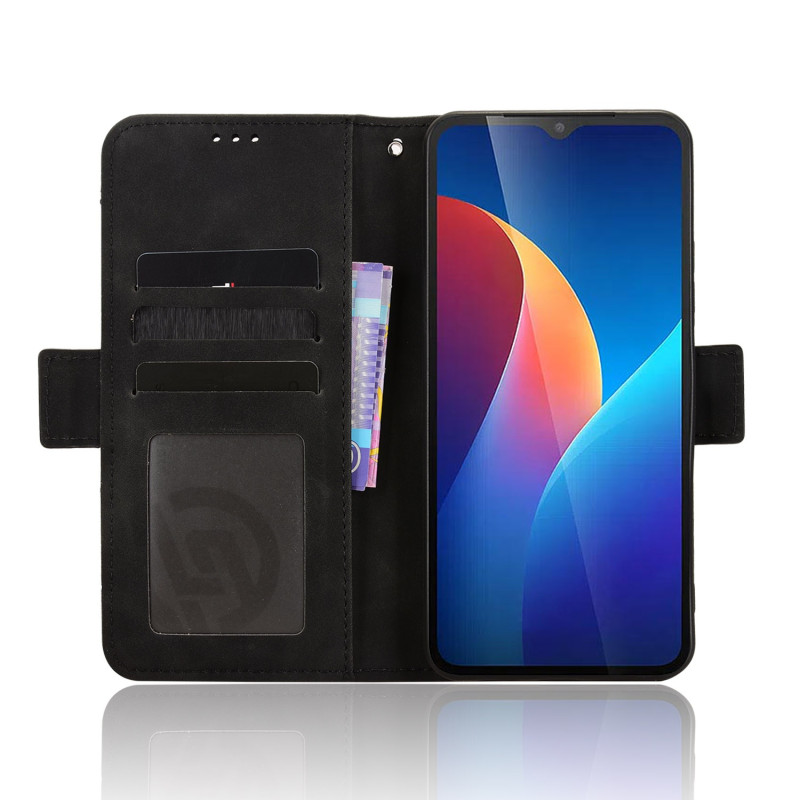 For TCL K70 SE 4G Wallet Case with Card Holder and Stand Black