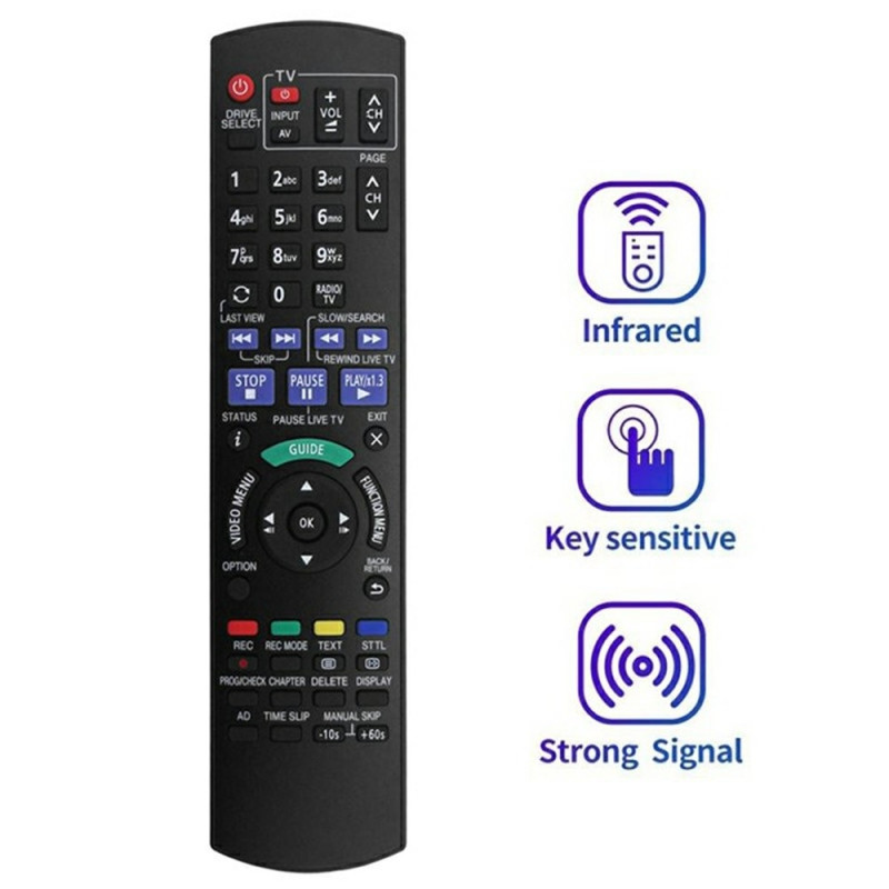 Kaukosäätimen vaihto N2QAYB001059:lle Panasonic Blu-ray DVD -soittimelle
