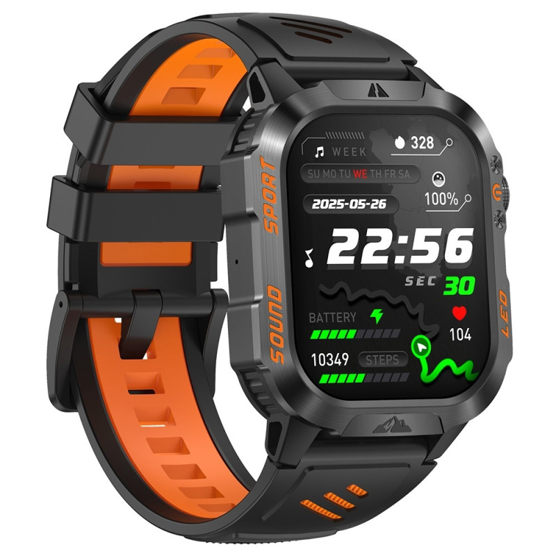 Smartwatch SmartWatch IPS 1200mAh Battery IP68 Waterproof Flashlight Bluetooth