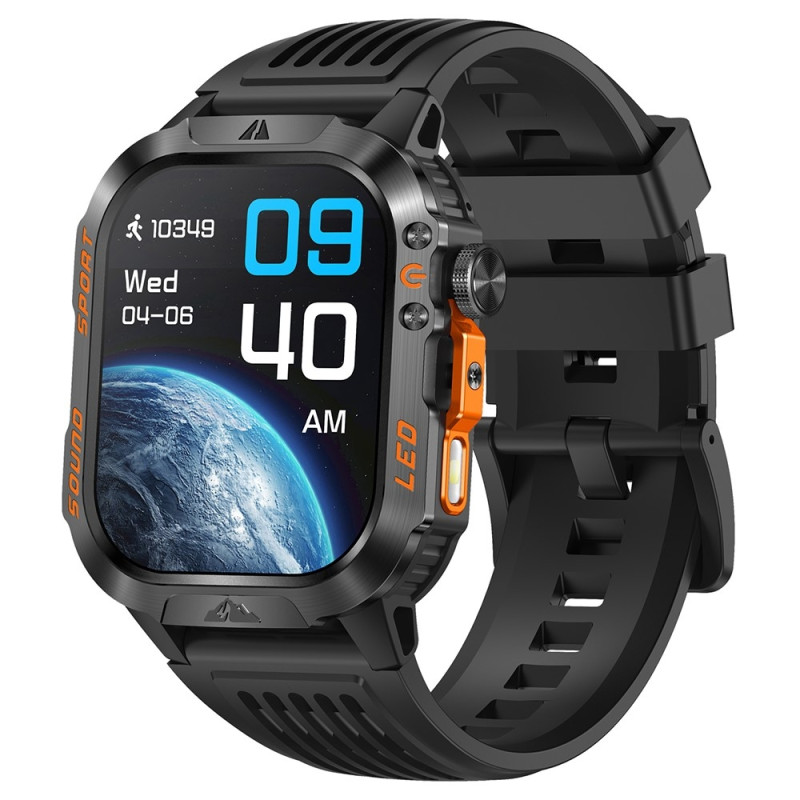 Smartwatch IPS 1200 mAh IP68 Vandtæt Lommelygte Bluetooth Opkaldstilstandsmåler